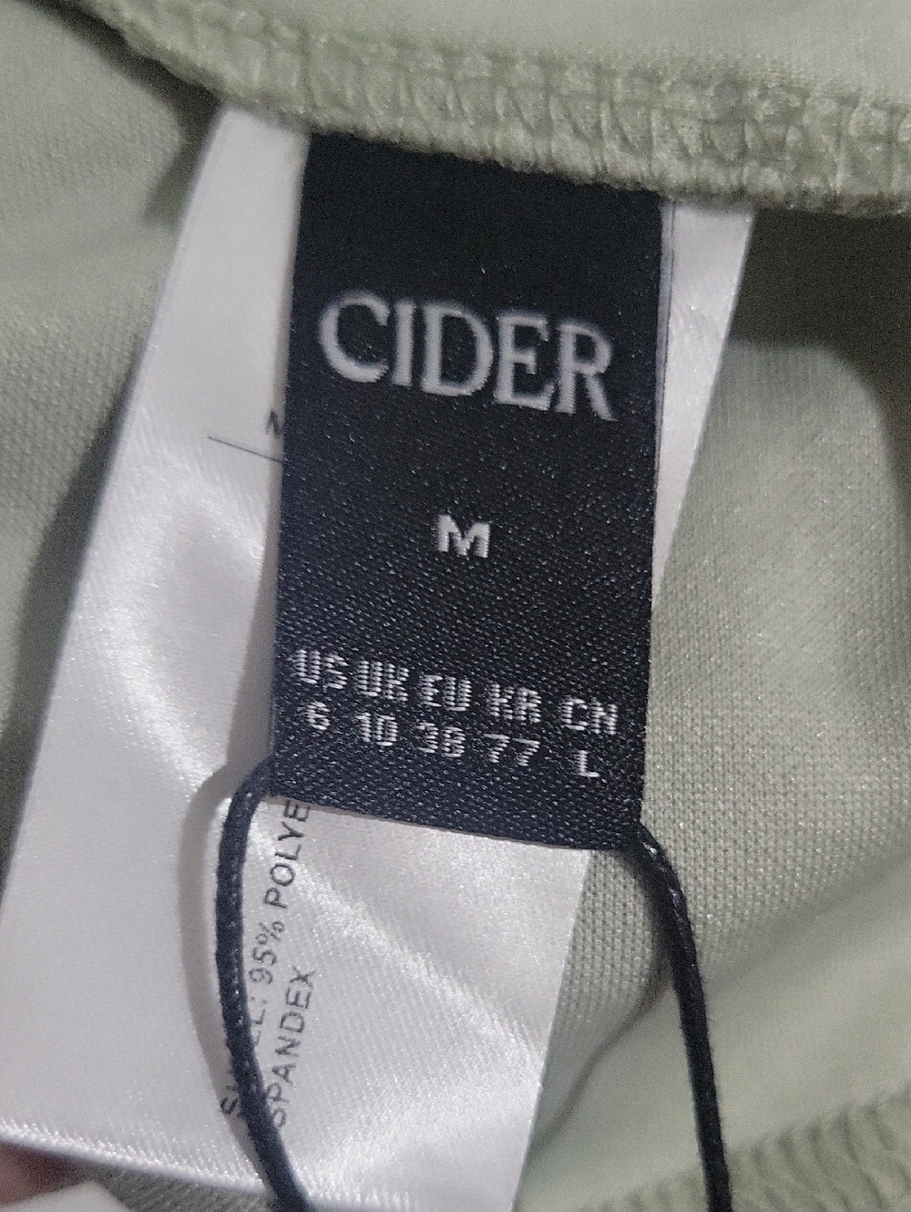 Cider Sage Green Crewneck Top New Size M - Picture 4 of 10
